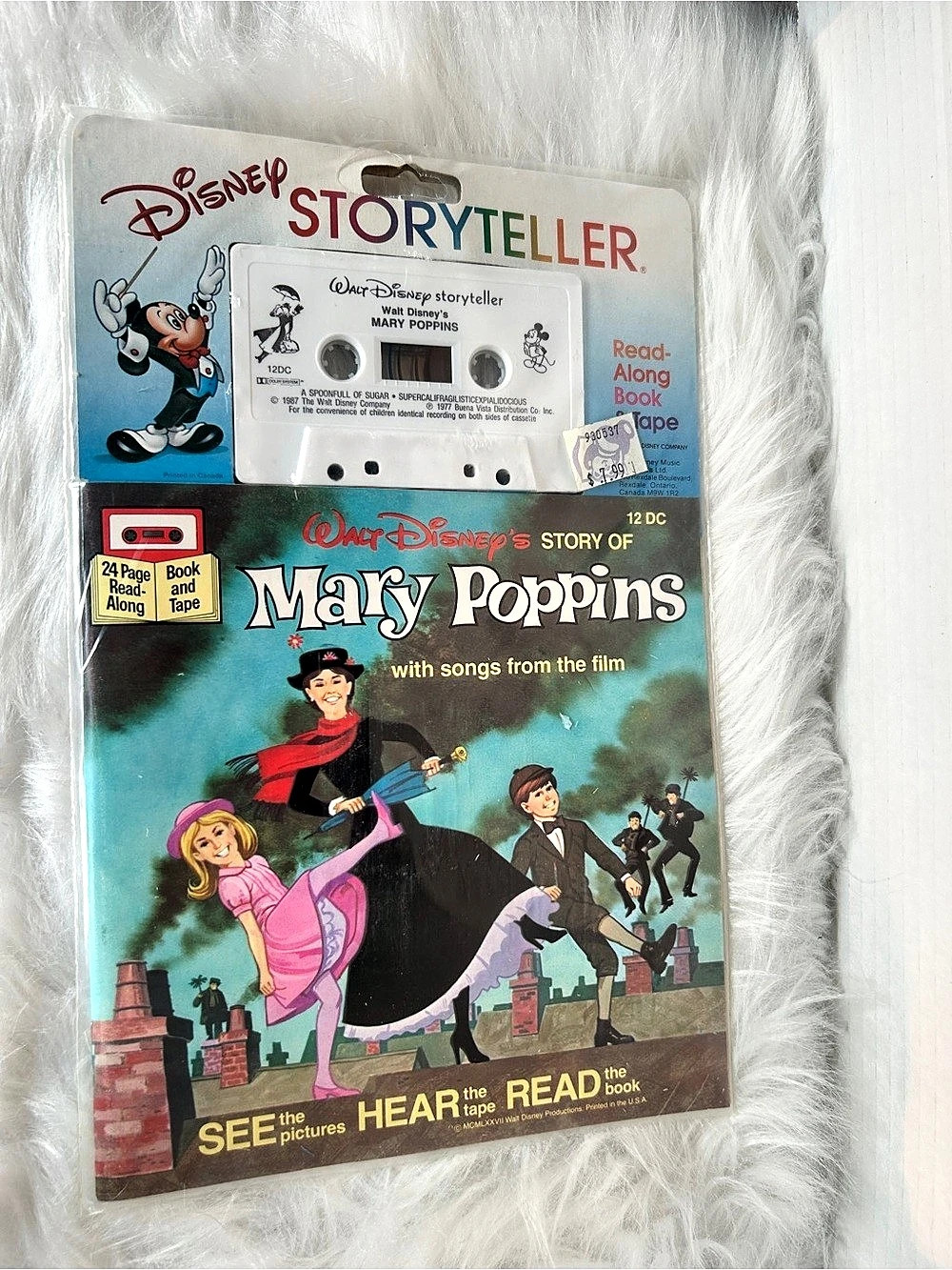 1977 Disney Mary Poppins Storyteller Read-Along Book & Cassette